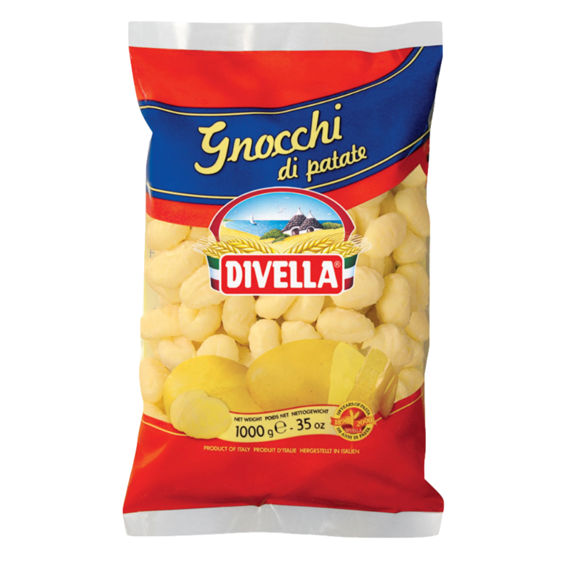 DIVELLA FRESH PASTA GNOCCHI OF POTATOES 1 KG (6 in a box)