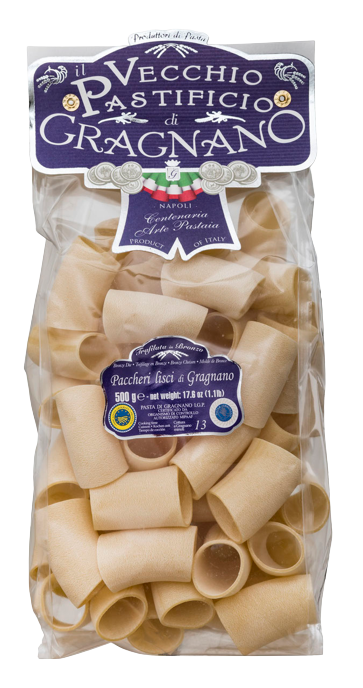 VECCHIO PASTIFICIO PASTA DI GRAGNANO IGP PACCHERI LISCI 500 GR (12 in a box)