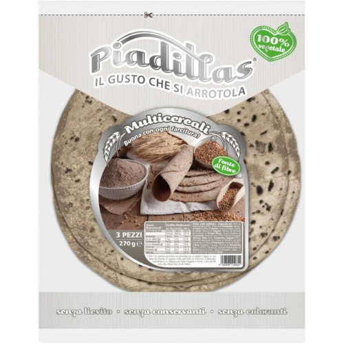 PIADILLAS BAKERY PIADINE AI MULTICEREALI X3 270 GR (15 in a box)