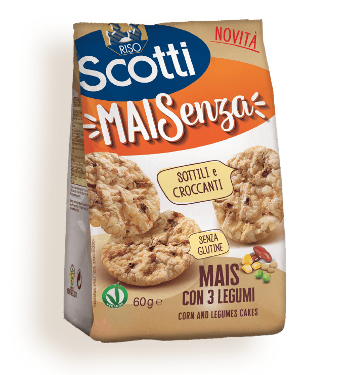 SCOTTI SNACK MAISENZA CORN WITH 3 LEGUMES 60 GR (12 in a box)