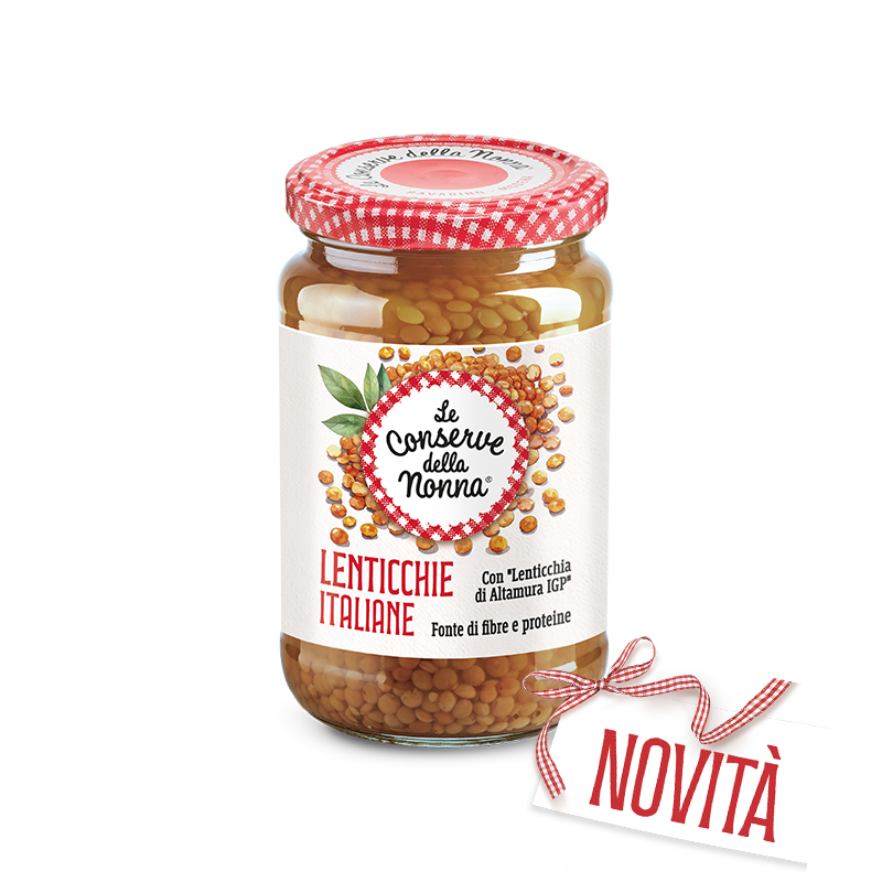 CONSERVE DELLA NONNA LEGUMES LENTILS LENTICCHIE DI ALTAMURA IGP 360 GR (12 in a box)