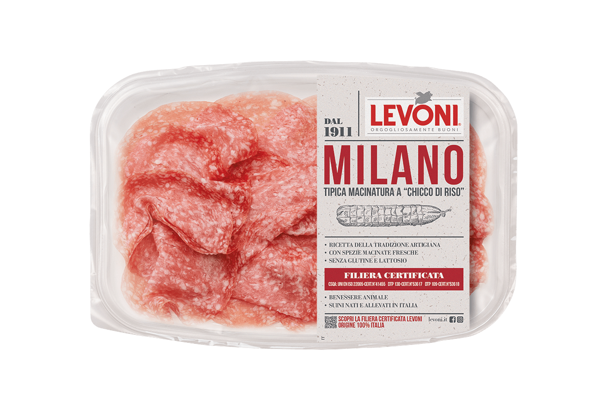 LEVONI SALAME MILANO AFFETTATO 80 GR (10 in a box)