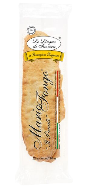MARIO FONGO CRACKERS LINGUE DI SUOCERA PARMIGIANO 200 GR (12 in a box)