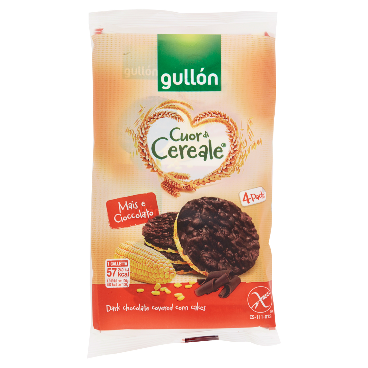 GULLON CUOR DI CEREALE CORN AND CHOCOLATE 100 GR (10 in a box)
