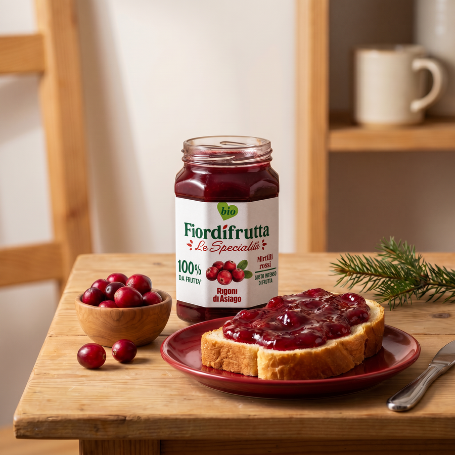 RIGONI JAMS FIOR DI FRUTTA RED CRANBERRIES 250 GR (6 in a box)