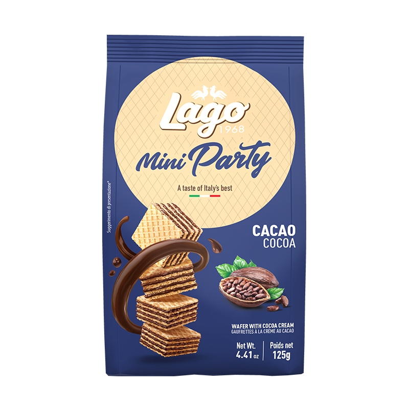ELLEDI MINI PARTY WAFER COCOA 125 GR (12 in a box)