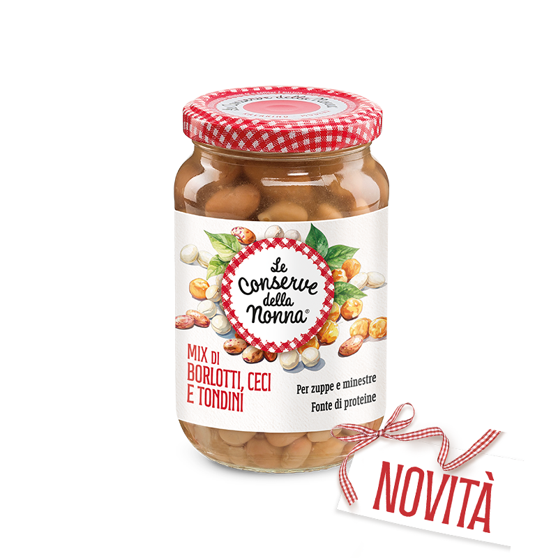 CONSERVE DELLA NONNA LEGUMES MIX BORLOTTI,CECI E TONDINI IN BRINE 360 GR (12 in a box) (Copy)