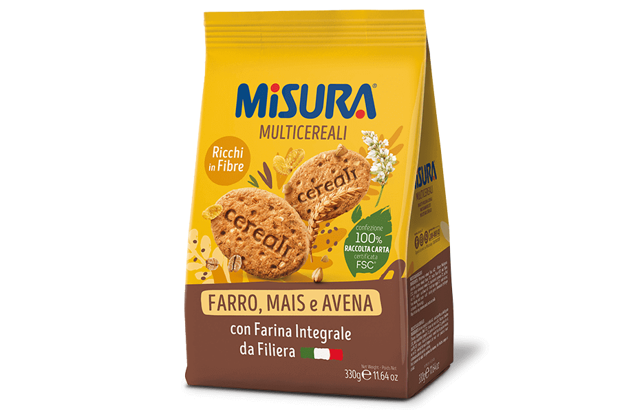 MISURA MULTICEREALI BISCOTTI WHOLEMEAL CORN OAT SPELT 330 GR (10 in a box)