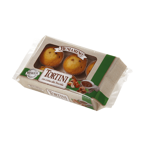 BENIAMINO MUFFIN TORTINI HAZELNUT CREAM X6 250 GR (14 in a box)