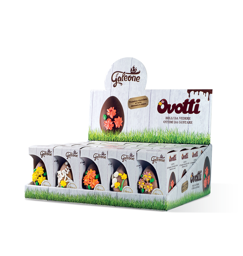 GALEONE CHOCOLATE EGGS 40 GR (18 in a box)