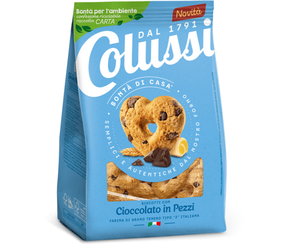 COLUSSI BISCOTTI FROLLINI CIOCCORE CIOCCOLATO IN PEZZI 500 GR (8 in a box)