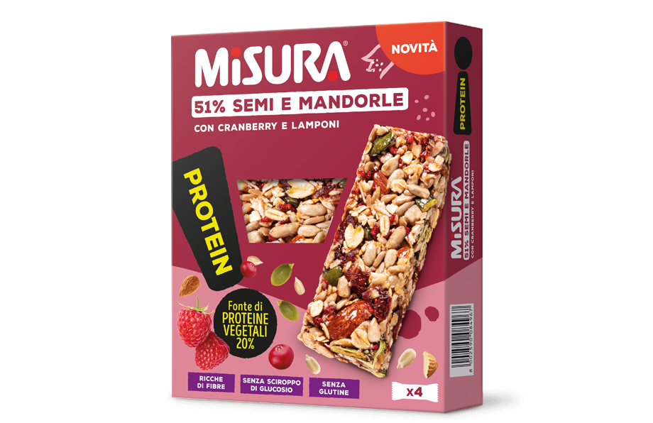MISURA PROTEIN SNACK BARS CRANBERRY AND RASPBERRY 120 GR (10 in a box)