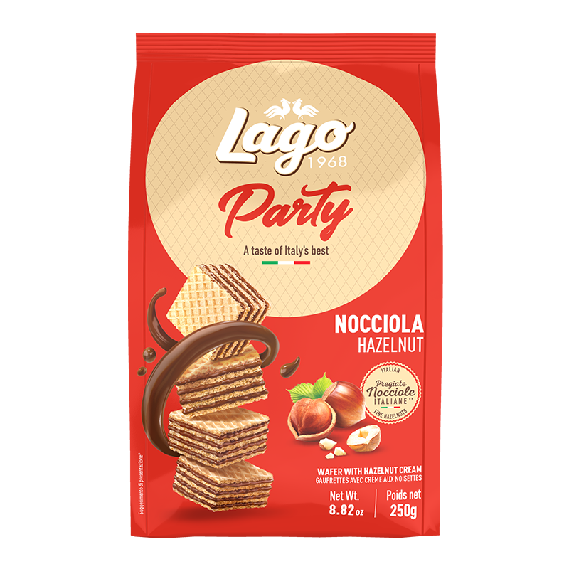 ELLEDI PARTY WAFER HAZELNUT 250 GR (10 in a box)