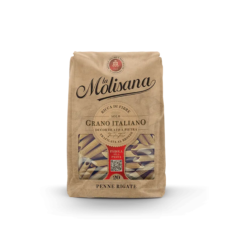 MOLISANA PASTA WHOLEMEAL PENNE RIGATE N.20 500 GR (12 in a box)