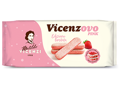 VICENZI VINCENZOVO BISCOTTI SAVOIARDI PINK STRAWBERRY 200 GR (12 in a box) LIMITED EDITION