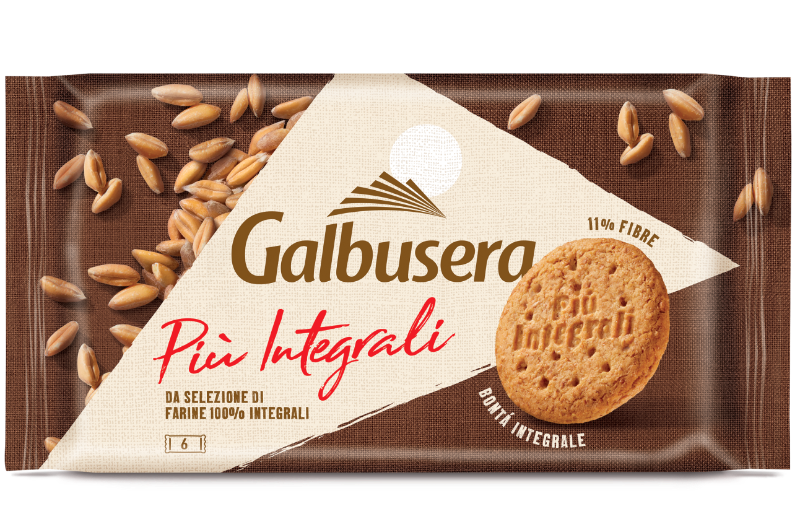 GALBUSERA BISCOTTI WHOLEMEAL PIU' INTEGRALI 100% X6 330 GR (10 in a box)