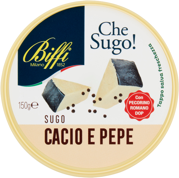 BIFFI FRESH PASTA SAUCE CACIO E PEPE 150 GR (6 in a box)