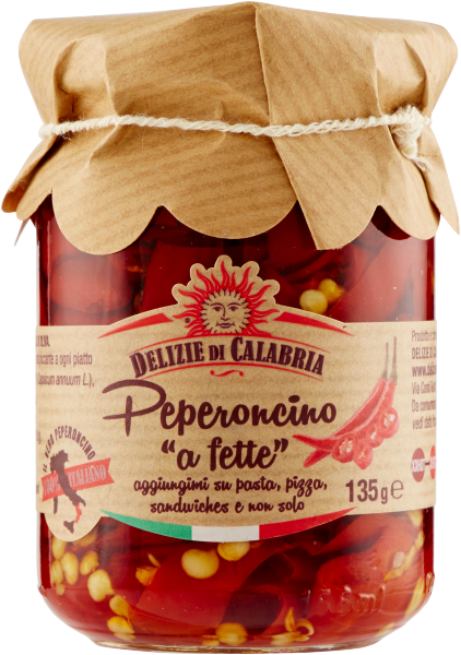 DELIZIE CALABRIA CHILLI IN SLICES 135 GR (12 in a box)