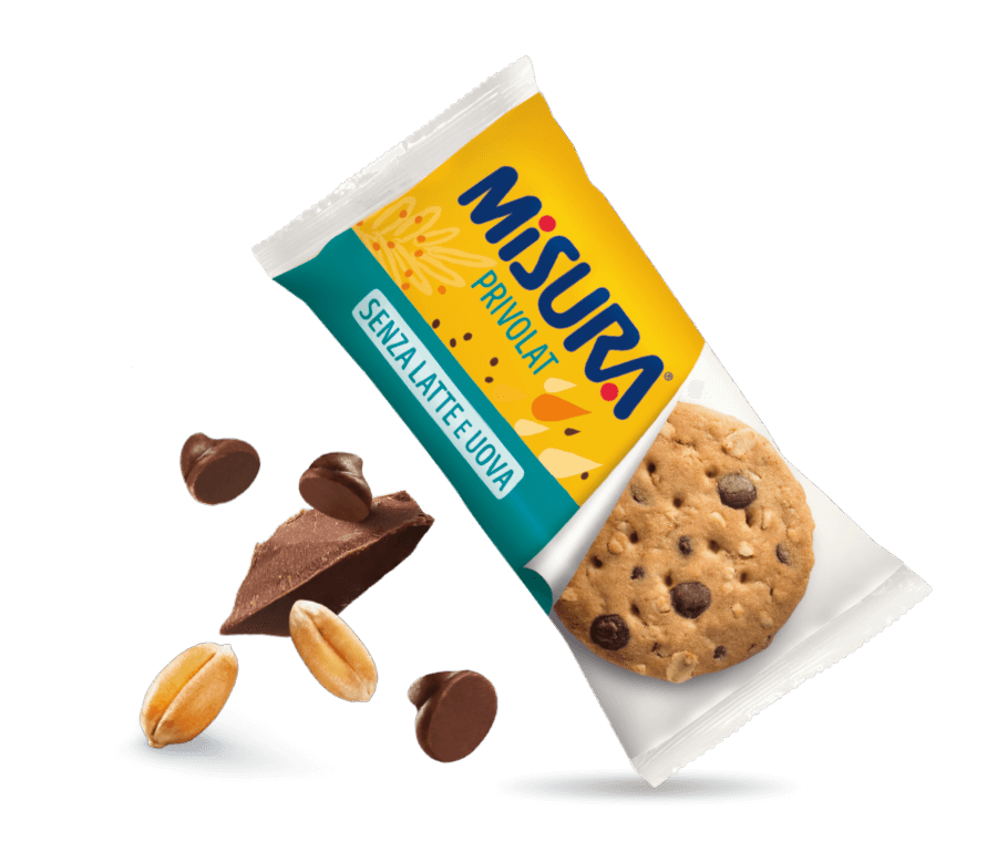 MISURA PRIVOLAT BISCOTTI CEREALS AND CHOCOLATE CHIPS MULTIPACK X6 280 GR (10 in a box)