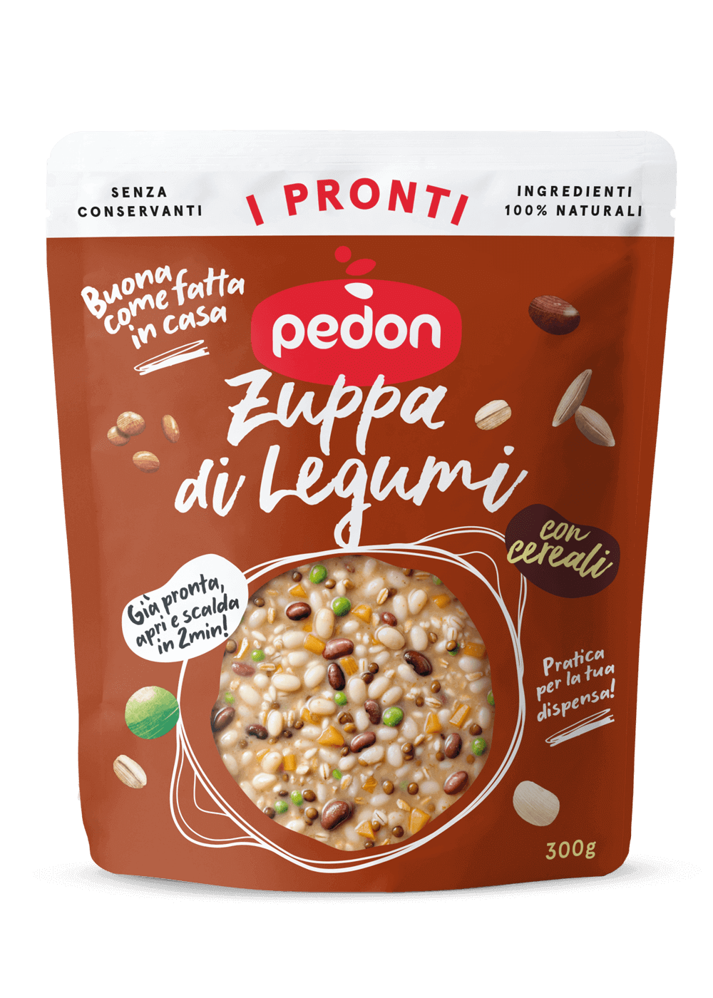 PEDON PRONTI SOUP OF LEGUMES 220 GR (6 IN A BOX)