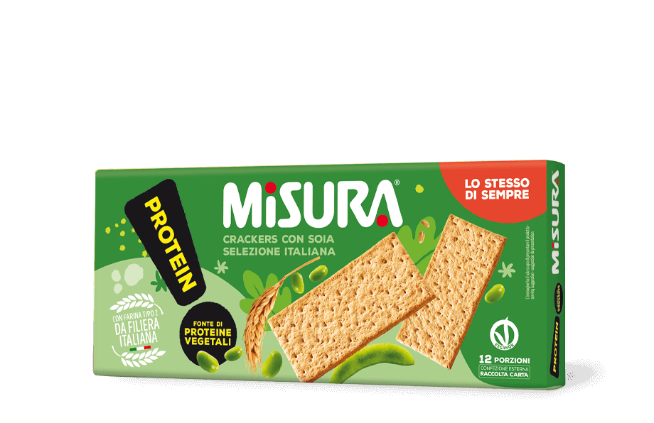 MISURA PROTEIN CRACKERS SOY X12 400 GR (12 in a box)