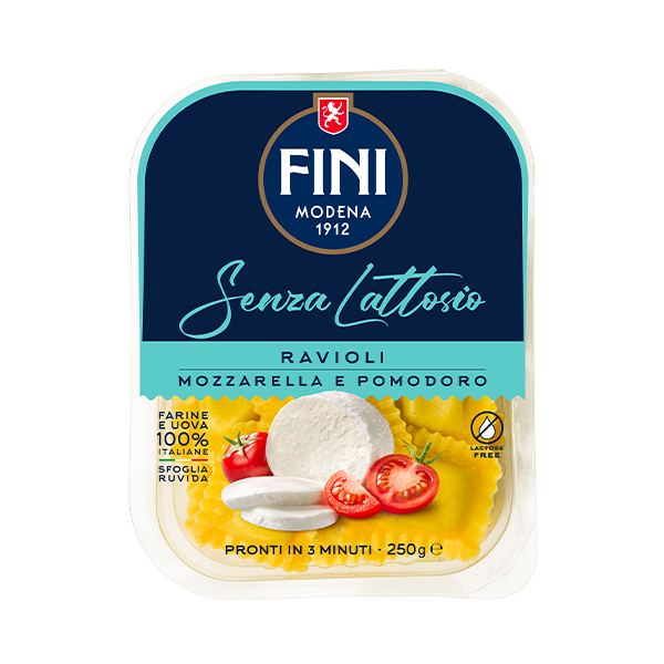 FINI STUFFED PASTA RAVIOLI MOZZARELLA & TOMATOES LACTOSE FREE 250 GR (8 in a box)