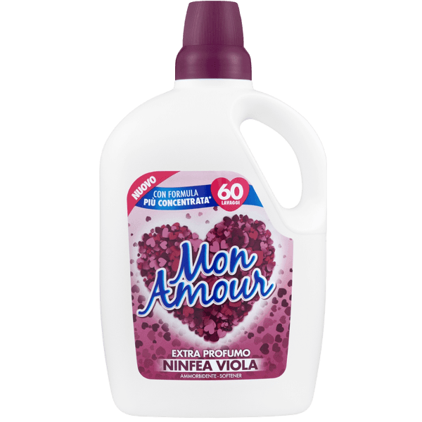 MON AMOUR SOFTENER CONCENTRATED NINFEA VIOLA 60 WASHES 3 LT (4 in a box)