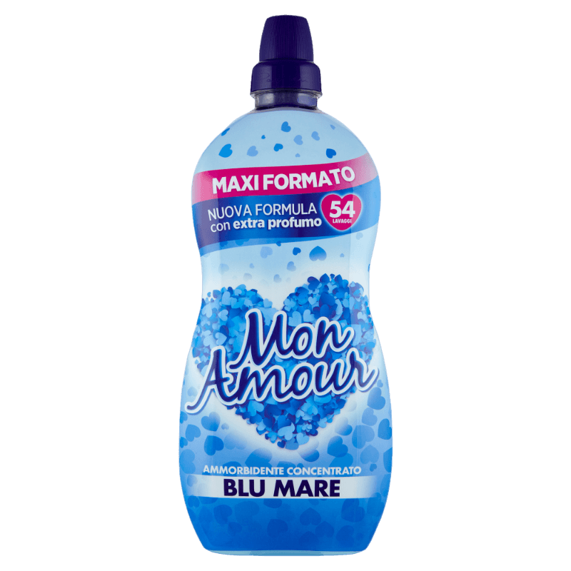 MON AMOUR SOFTENER CONCENTRATED BLUE SEA 54 WASHES 1.35 LT (12 in a box)