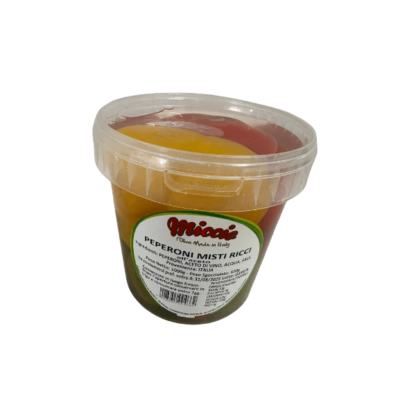 MICCIO PEPPERS MIX IN VINEGAR 500 GR (6 in a box)