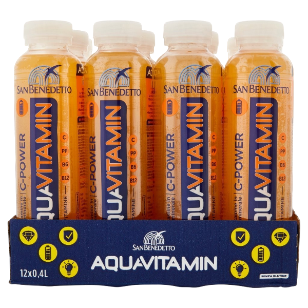 SAN BENEDETTO AQUAVITAMIN C-POWER ORANGE PET 400 ML (12 in a box)
