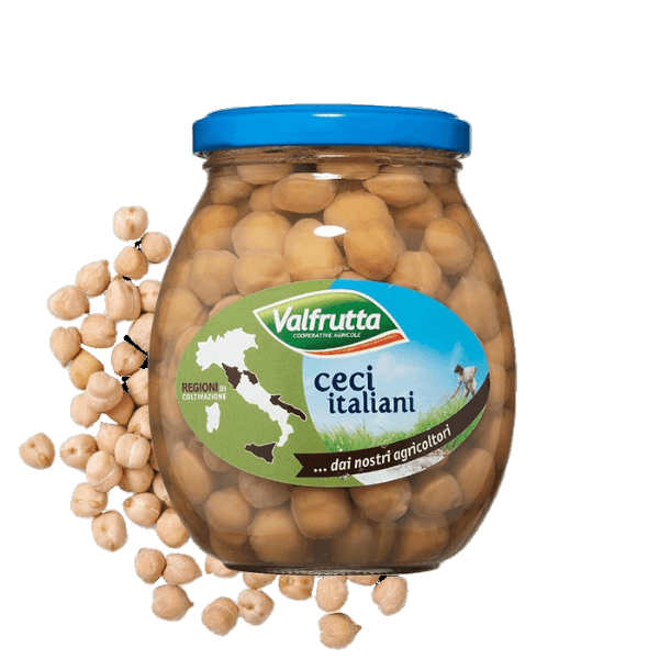 VALFRUTTA LEGUMES CHICKPEAS IN BRINE 580 GR (6 in a box)