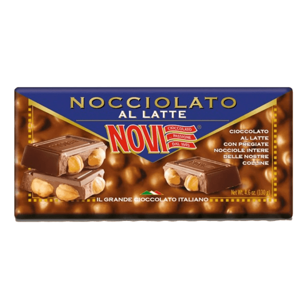 NOVI CHOCOLATE BAR NOCCIOLATO MILK 130 GR (16 in a box)
