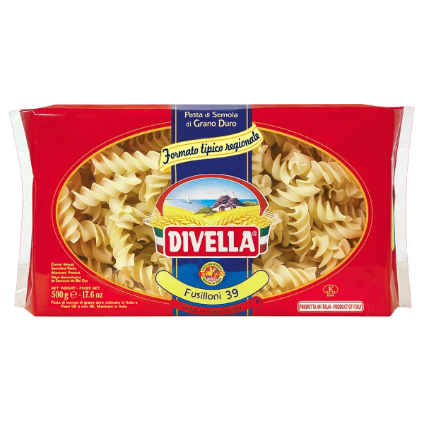 DIVELLA PASTA DI SEMOLA FORMATI SPECIALI FUSILLONI N.39 500 GR (12 in a box)