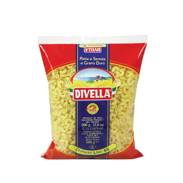 DIVELLA PASTA DI SEMOLA CHIFFERINI LISCI N.48 500 GR (24 in a box)