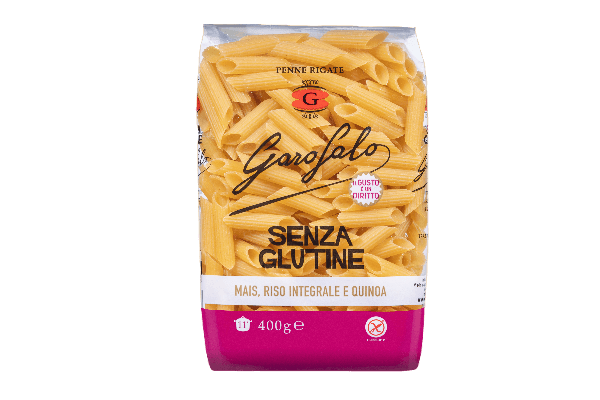 GAROFALO PASTA GLUTEN FREE PENNE RIGATE 400 GR (12 IN A BOX)