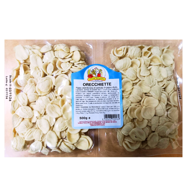 VOSTRO FORNAIO PASTA DI SEMOLA STABILIZZATA ORECCHIETTE 500 GR (10 in a box)
