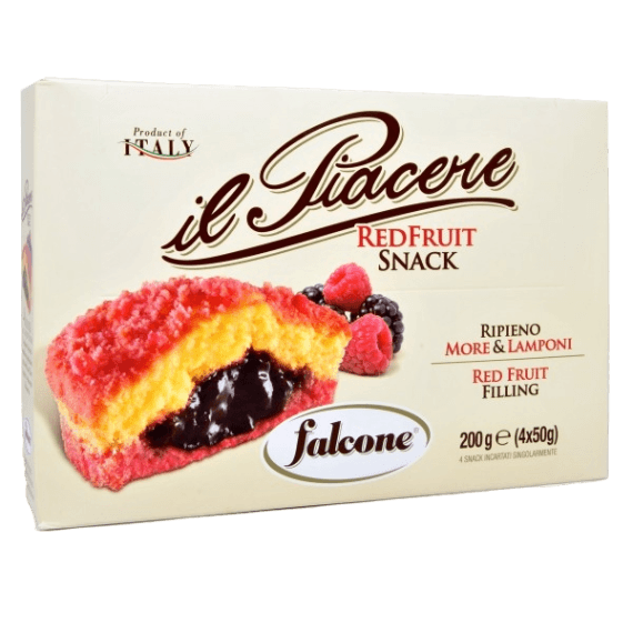 FALCONE IL PIACERE RED FRUIT SNACK BLACKBERRIES AND RASPBERRIES X4 240 GR (12 in a box)