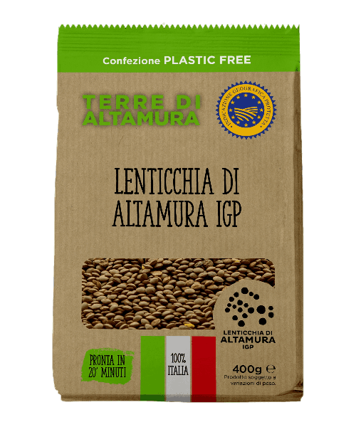 TERRE DI ALTAMURA DRIED VEGETABLES LENTILS IGP 400 GR (12 in a box)