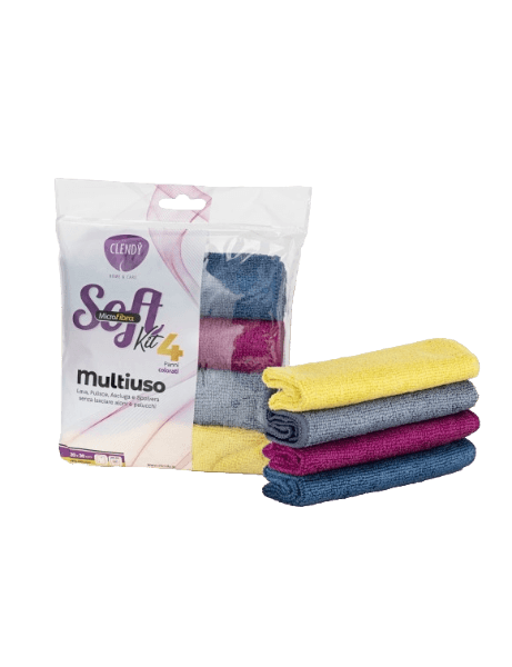 CLENDY TOWELS SOFT KIT MULTIPURPOSE 20X30 CM X4 (24 in a box)