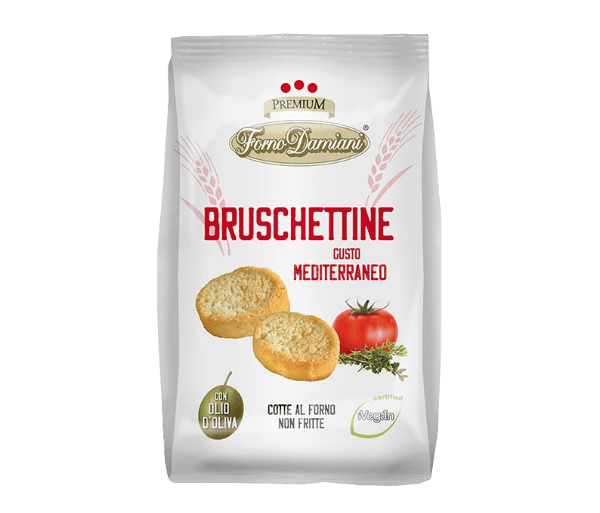 DAMIANI BAKERY SNACK BRUSCHETTINE MEDITERRANEO 90 GR (12 in a box)