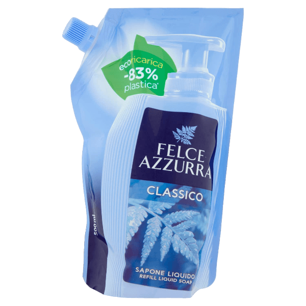 FELCE AZZURRA SOAP LIQUID CLASSIC ECORICARICA REFILL 500 ML (12 in a box)
