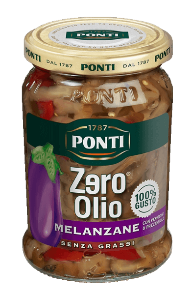 PONTI ZERO OLIO AUBERGINES IN BRINE 300 GR (12 in a box)