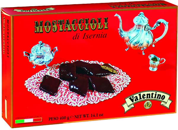 VALENTINO BISCOTTI MOSTACCIOLI TENERI 400 GR (10 in a box)