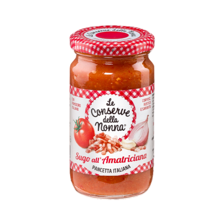 CONSERVE DELLA NONNA PASTA SAUCE ALL'AMATRICIANA 190 GR (12 in a box)