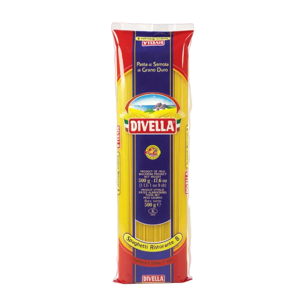 DIVELLA PASTA DI SEMOLA SPAGHETTI RISTORANTE N.8 500 GR (36 in a box)