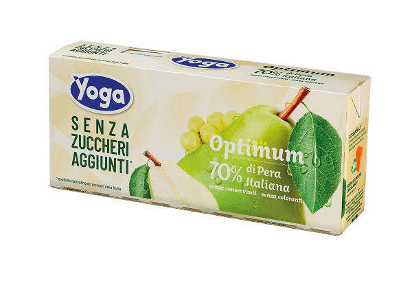 YOGA OPTIMUM SUGAR FREE FRUIT JUICE PEAR BRICK 200 ML X3 (8 in a box)
