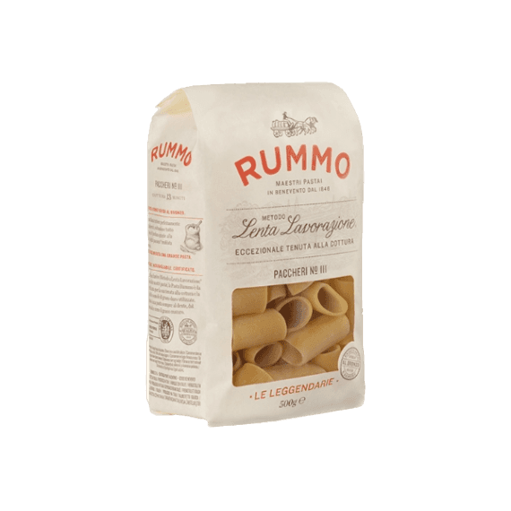 RUMMO PASTA DI SEMOLA PACCHERI LISCI N.111 500 GR (12 in a box)