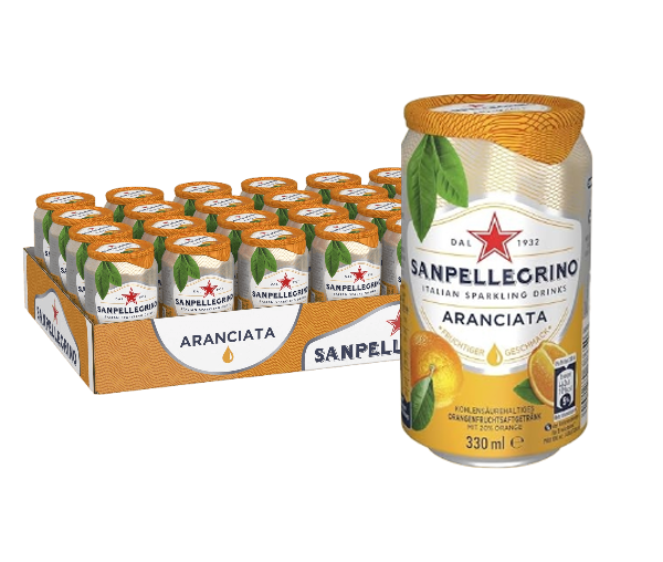 SAN PELLEGRINO ARANCIATA CANS GB 330 ML (24 in a box)