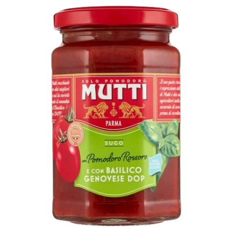 MUTTI PASTA SAUCE SUGO WITH BASIL GENOVESE DOP 280 GR (6 in a box)