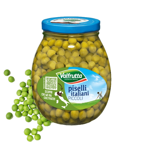 VALFRUTTA LEGUMES PEAS SMALL IN BRINE 360 GR (12 in a box)